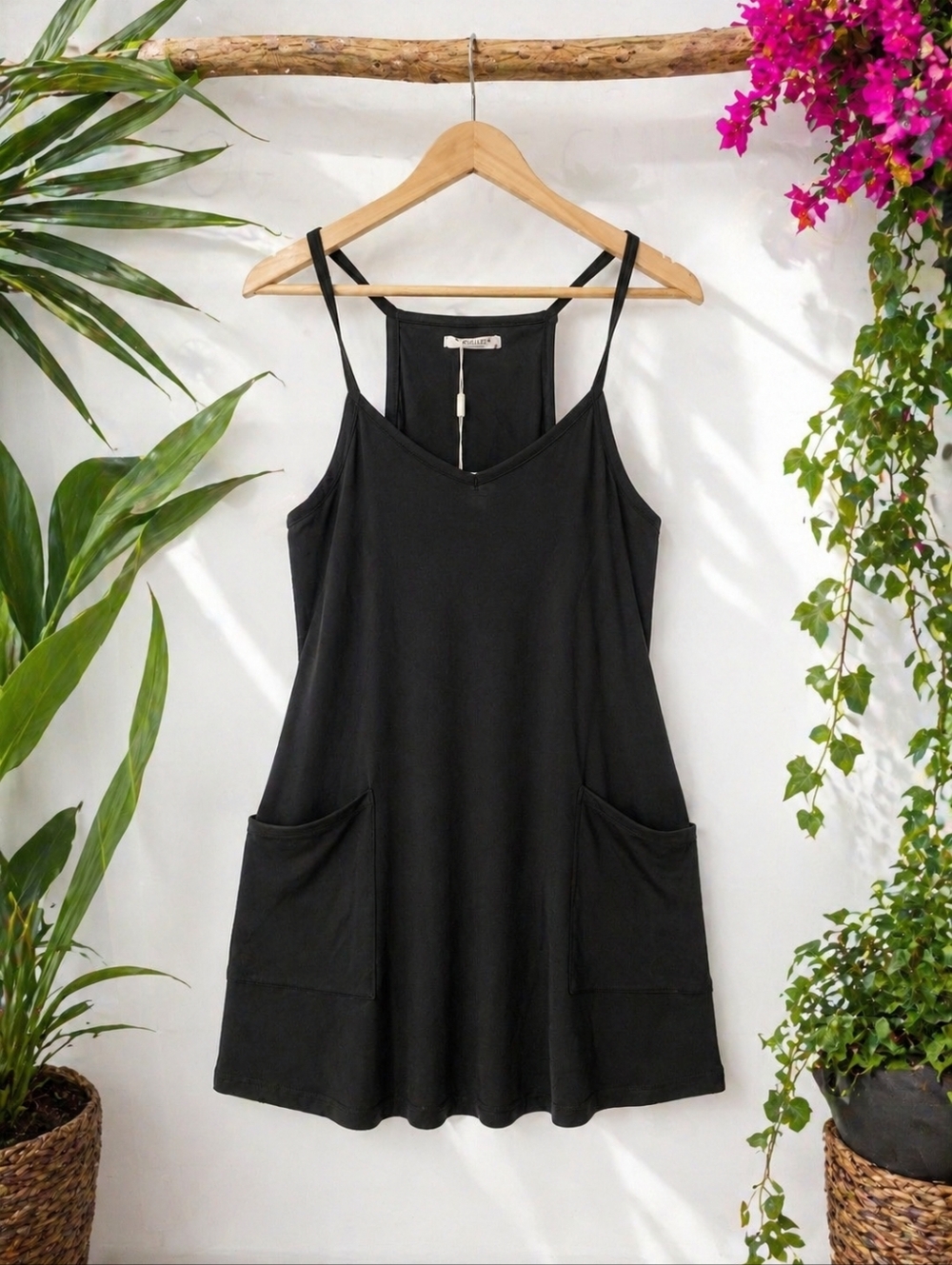 Black Romper Dress Skort – Size Medium | Built-In Shorts & Pockets | NWT